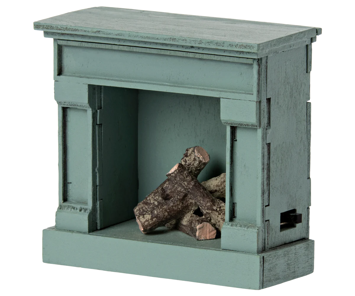 Maileg Maileg Miniature fireplace vintage blue  - Hola BB