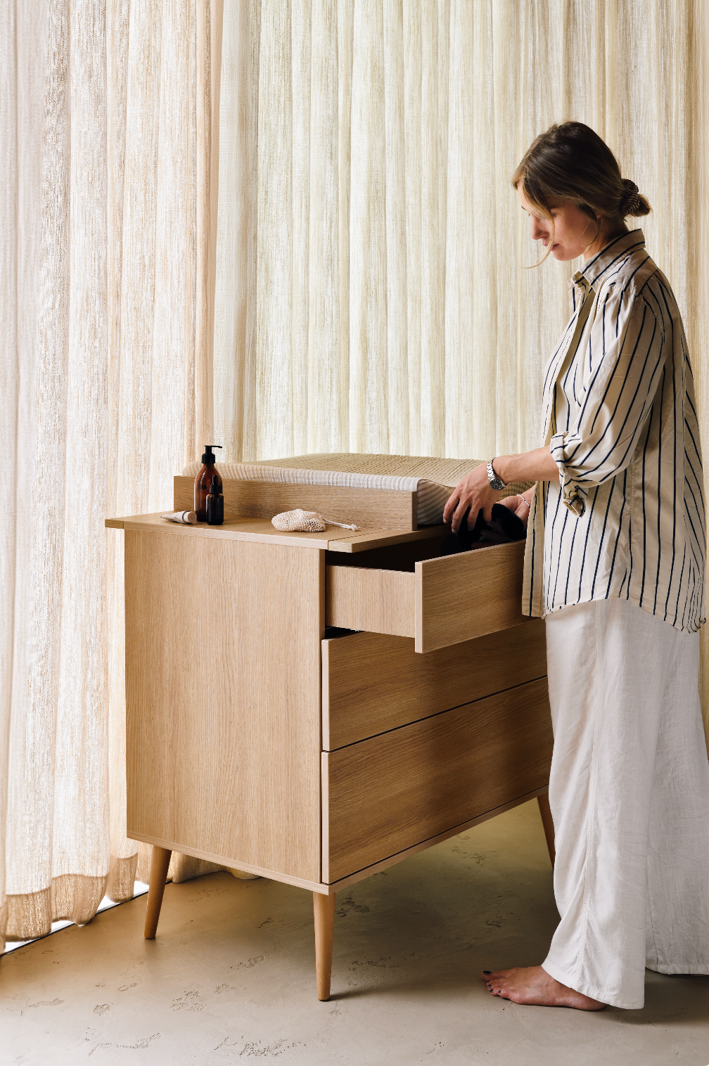 Flow Skötbordsförlängning - Honey Ash