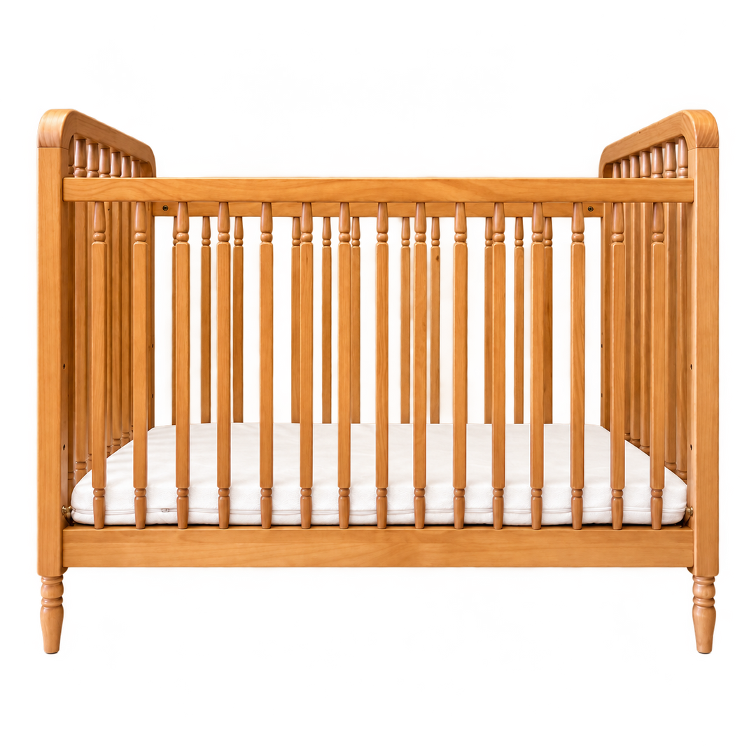 Heritage Vintage Cot + Toddler Rail - Honey *