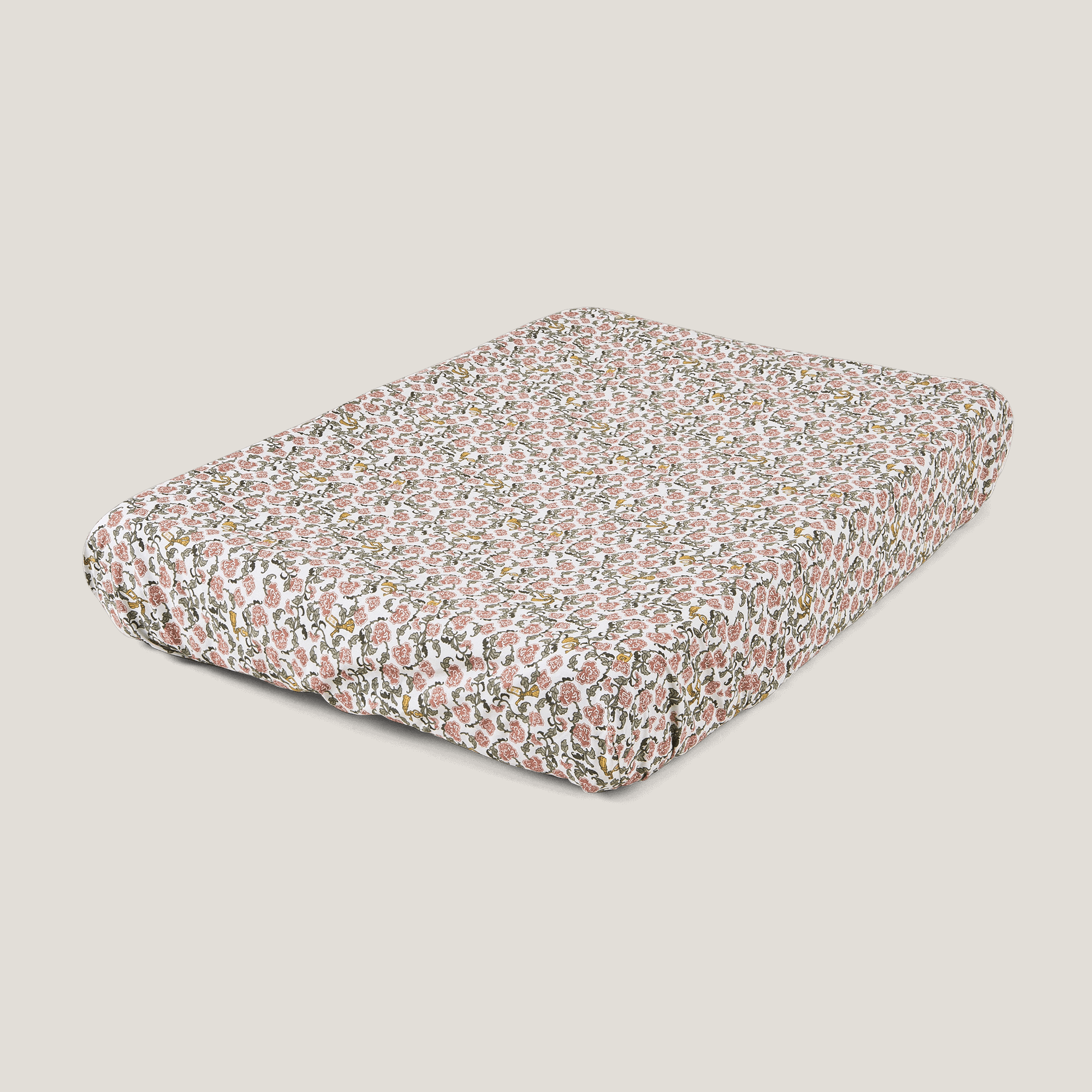 Garbo & Friends Changing mat cover - Percale Floral Vine - Hola BB