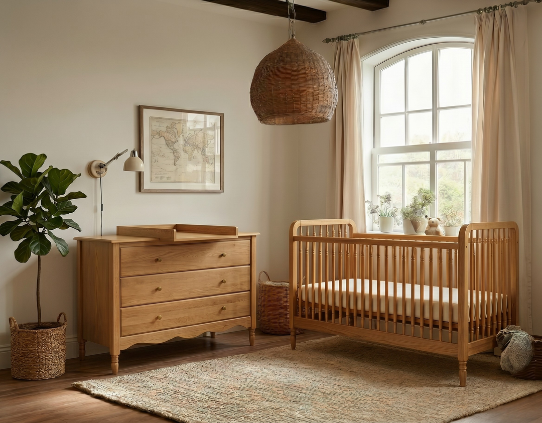 Heritage Vintage Cot + Toddler Rail