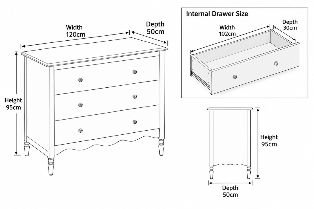 Heritage Vintage Dresser - Honey *