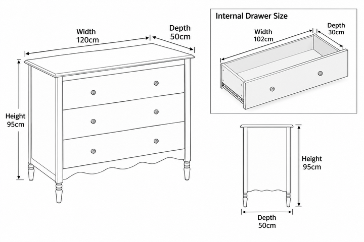 Heritage Vintage Dresser - Honey *