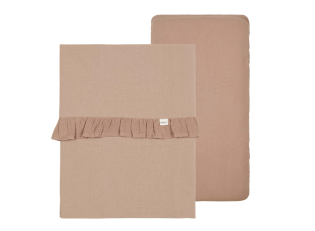 Düz Çarşaf Ve Lastikli Çarşaf Takımı - Fırfırlı Faro