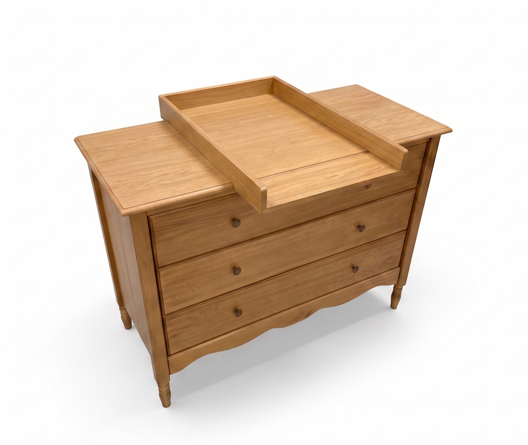 Baby changing dresser chest of drawers with removable changing top