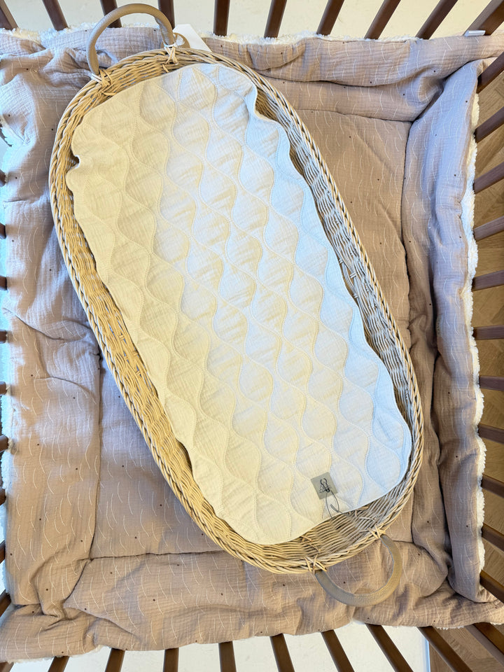 Inlegkussen voor kinderwagen en wieg, van biologisch katoen — Cotton Wave