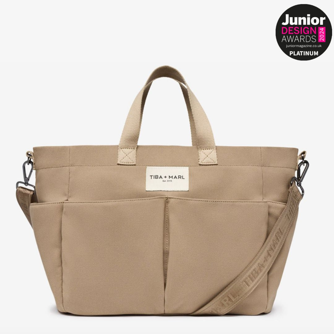 Borsa Tote in Tela con Tasche