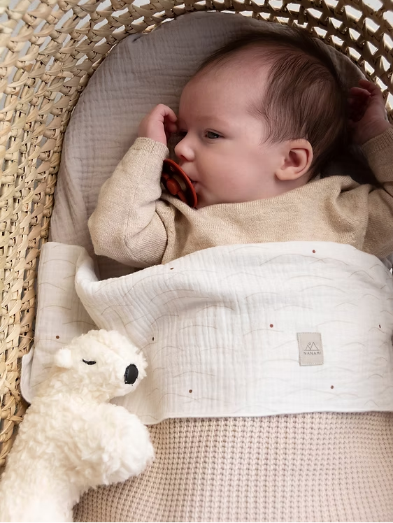 Gestrickte Baumwoll-Babydecke