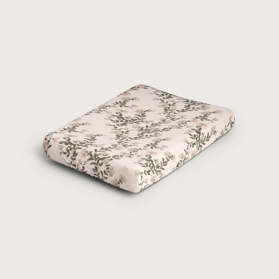 Garbo & Friends Changing mat cover - Muslin Honeysuckle - Hola BB