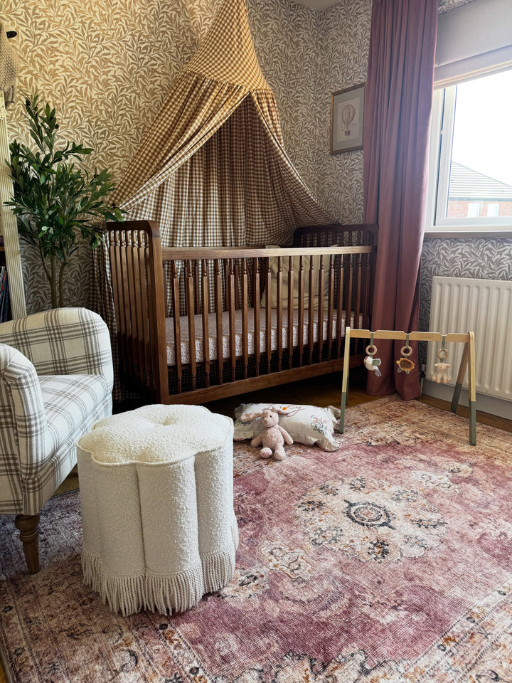 Heritage Vintage Cot + Toddler Rail - Walnut *