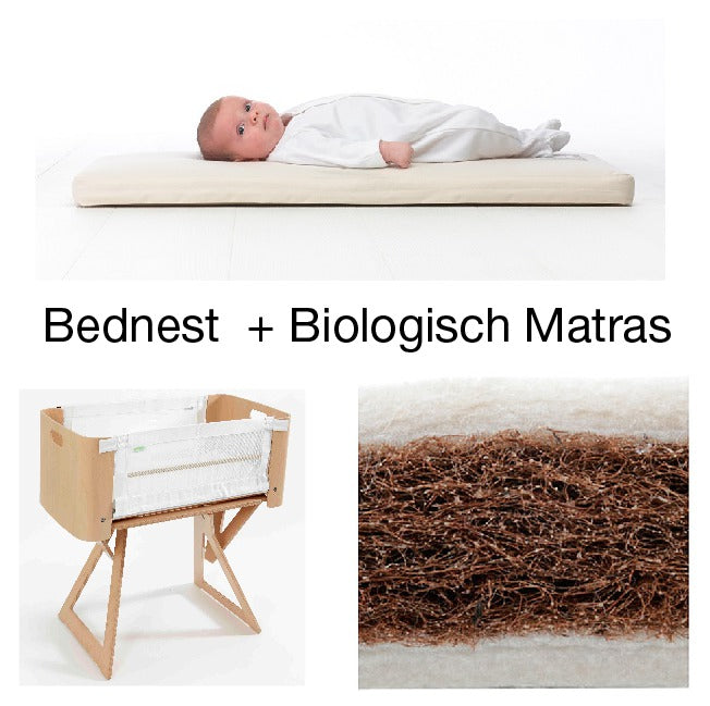 Bedside crib including natural mattress Hola BB