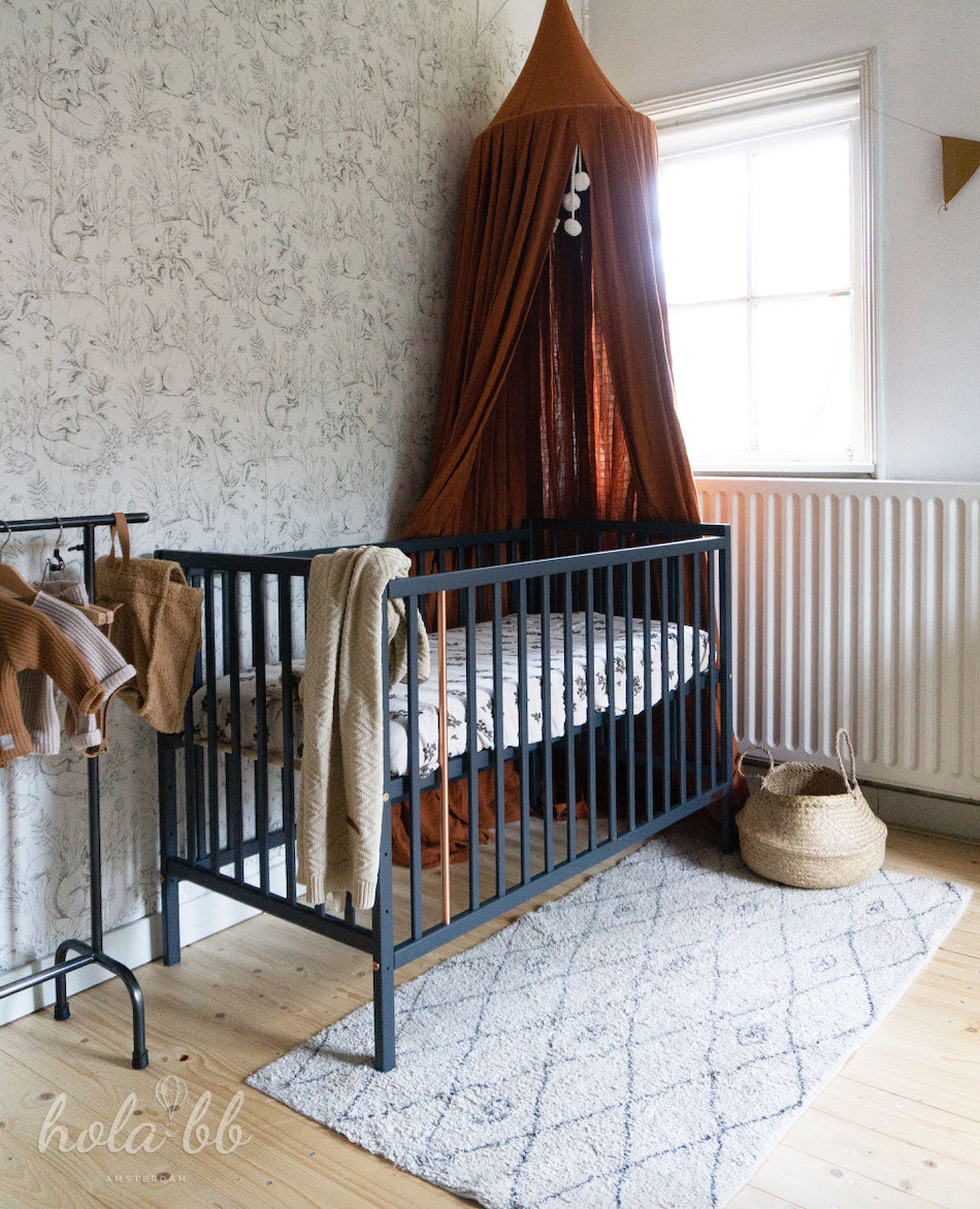 Woodies Stardust Cot - Anthracite (nearly black)  - Hola BB