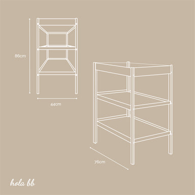 Woodies Classic Changing Table - Anthracite  - Hola BB